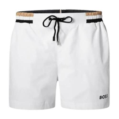 Atoll Herenzwemkleding met Logo Hugo Boss , White , Heren