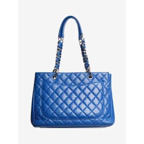 Pre-owned Leather shoulder-bags Chanel Vintage , Blue , Dames