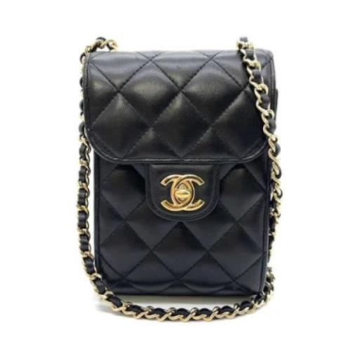 Pre-owned Leather chanel-bags Chanel Vintage , Black , Dames