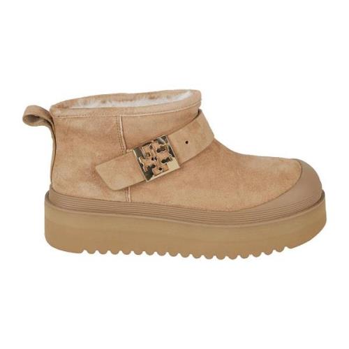 Shearling Platform Laarzen Tory Burch , Brown , Dames