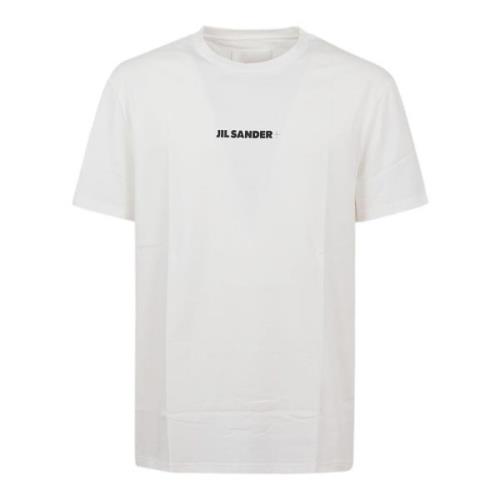 Klassiek Wit Katoenen T-shirt Jil Sander , White , Heren