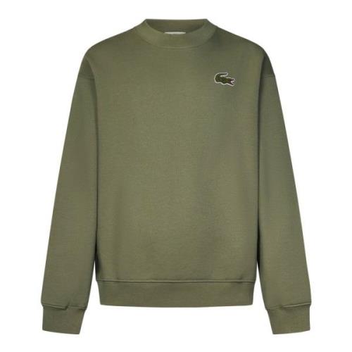 Khaki Groene Krokodil Badge Sweatshirt Lacoste , Green , Heren