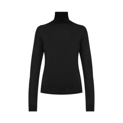 Zwart Kasjmier-Zijde Roll-Neck Trui Dolce & Gabbana , Black , Dames