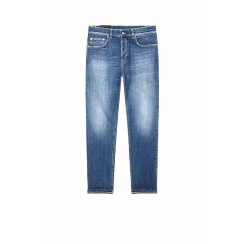 Iconische Regular Fit Blauwe Denim Jeans Dondup , Blue , Heren