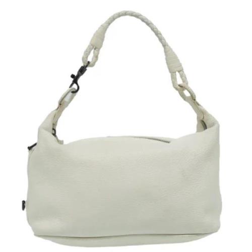 Pre-owned Leather shoulder-bags Bottega Veneta Vintage , White , Dames