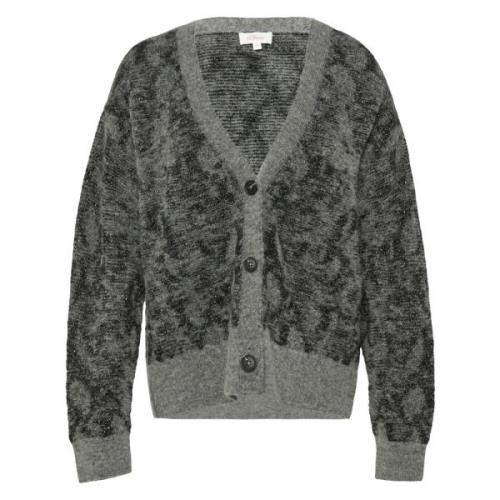 Cardigan met dierenprint en glittergaren s.Oliver , Gray , Dames