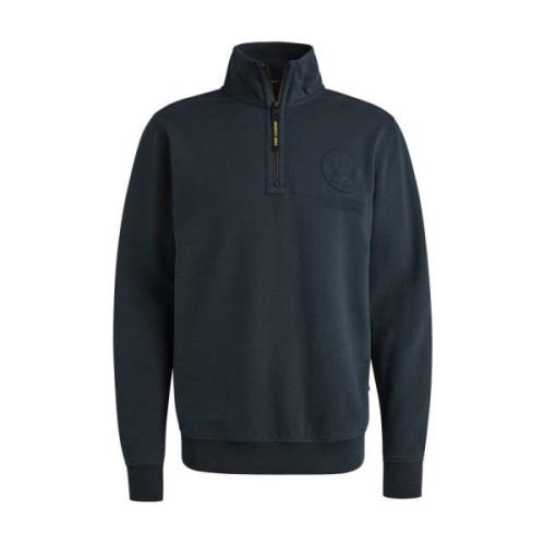 Half Zip Pullover in Zacht Terry PME Legend , Blue , Heren