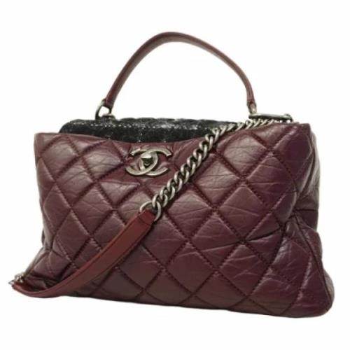 Pre-owned Leather chanel-bags Chanel Vintage , Red , Dames