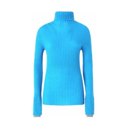 Turquoise Trui van Wol met Lange Mouwen Pinko , Blue , Dames