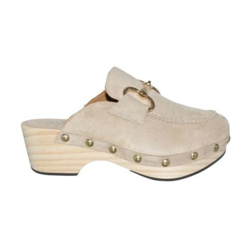 Klassieke Mini Platform Schoenen Alpe , Beige , Dames