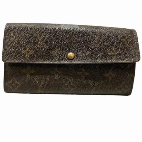 Pre-owned Canvas wallets Louis Vuitton Vintage , Brown , Dames