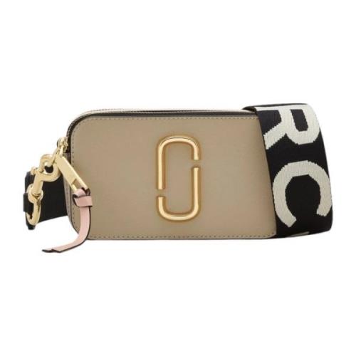 Khaki Snapshot Tas met Gouden Hardware Marc Jacobs , Beige , Dames