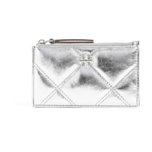 Metallic Accessoires Portemonnee voor Vrouwen Tory Burch , Gray , Dame...