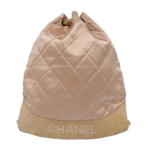 Pre-owned Silk backpacks Chanel Vintage , Pink , Dames