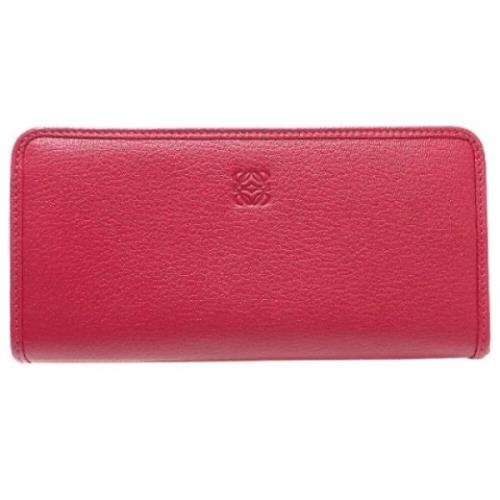 Pre-owned Leather wallets Loewe Pre-owned , Red , Dames