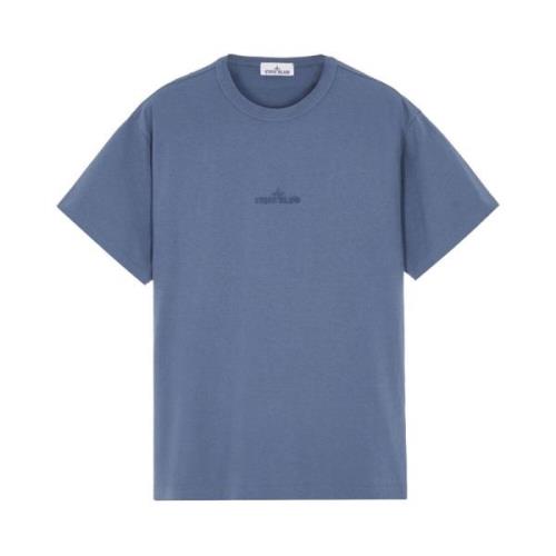 Jersey Katoenen T-shirts en Polo's Stone Island , Blue , Heren