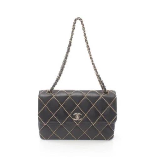 Pre-owned Leather chanel-bags Chanel Vintage , Black , Dames