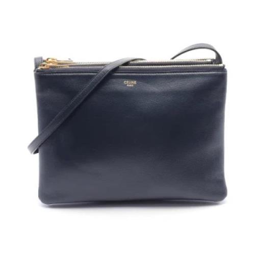 Pre-owned Leather celine-bags Celine Vintage , Blue , Dames