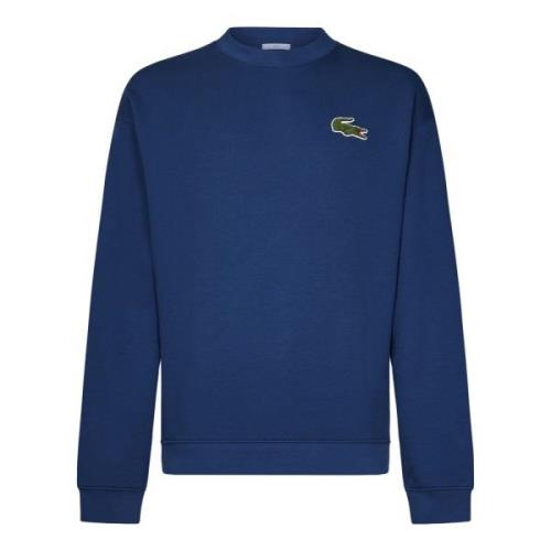 Blauwe Krokodil Badge Sweater Lacoste , Blue , Heren