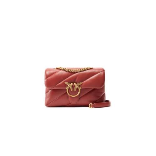 Love Bag Puff met Diamond Cut Pinko , Red , Dames