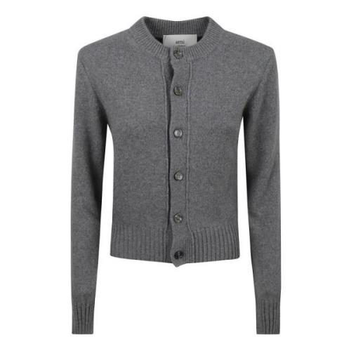 Grijze Tonal Cardigan Sweater Ami Paris , Gray , Dames