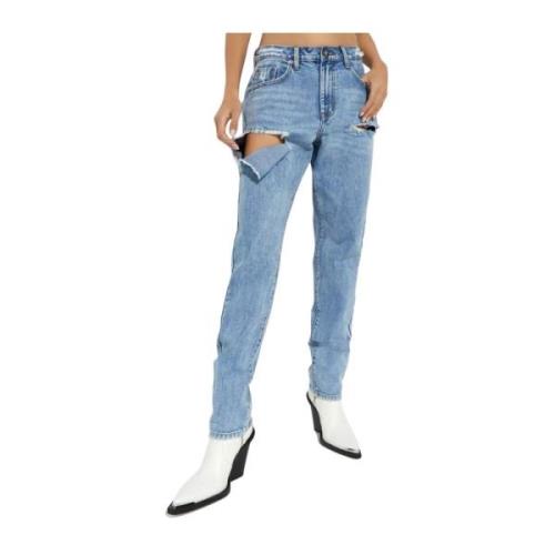 Blauwe Mid Waist Ballon Jeans One Teaspoon , Blue , Dames