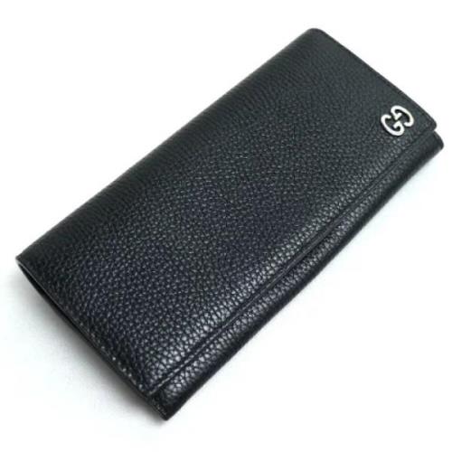 Pre-owned Leather wallets Gucci Vintage , Black , Heren