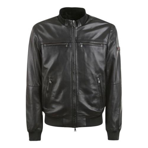 Zwarte Bomber Nappa Jassen Peuterey , Black , Heren