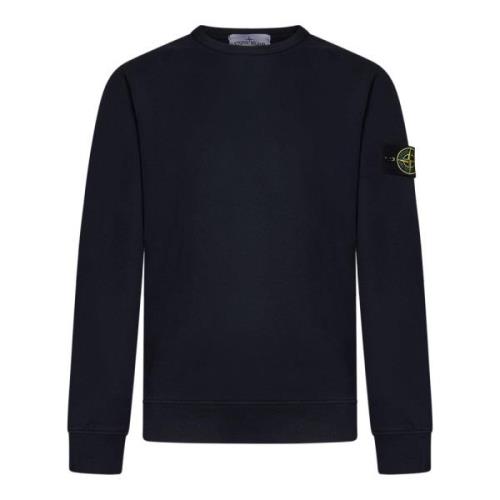 Blauwe Sweater Aw24 Stijlvol Comfortabel Stone Island , Blue , Heren