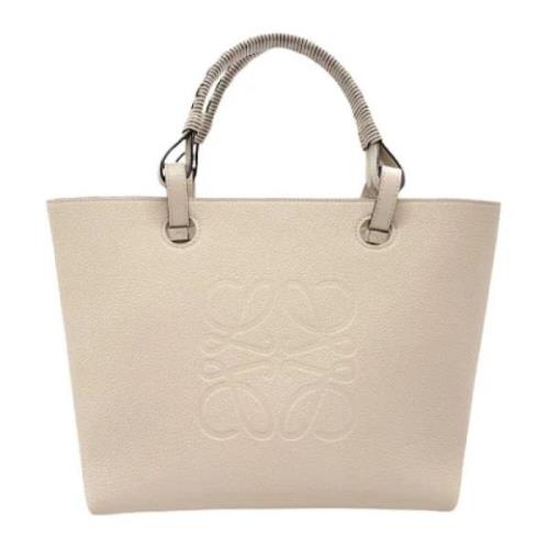 Pre-owned Leather totes Loewe Pre-owned , Beige , Dames