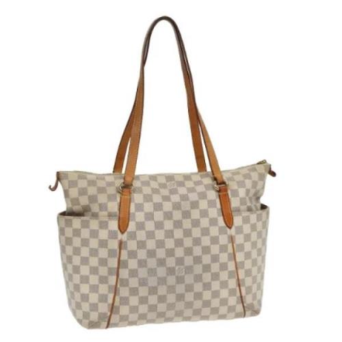 Pre-owned Canvas louis-vuitton-bags Louis Vuitton Vintage , White , Da...