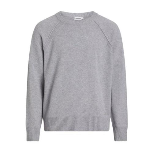 Round-neck Knitwear Calvin Klein , Gray , Heren