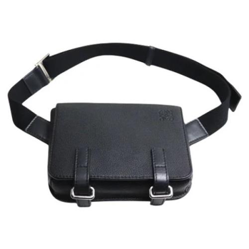 Pre-owned Leather shoulder-bags Loewe Pre-owned , Black , Heren