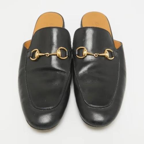 Pre-owned Leather mules Gucci Vintage , Black , Heren