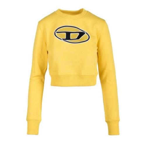 Katoenmix Sweatshirt Diesel , Yellow , Dames