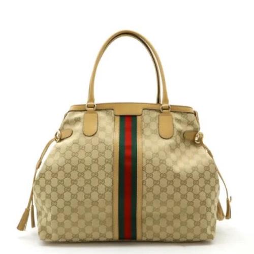 Pre-owned Canvas gucci-bags Gucci Vintage , Beige , Dames