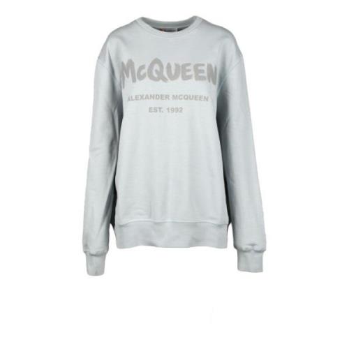 Katoenen Gebreide Trui Alexander McQueen , Gray , Heren