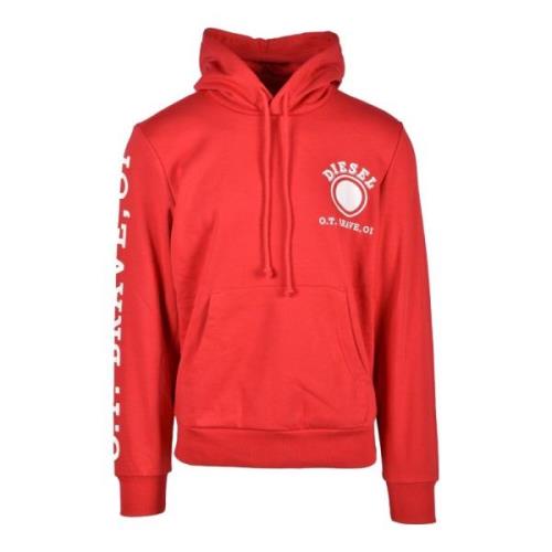 Katoenmix Sweatshirt Diesel , Red , Heren