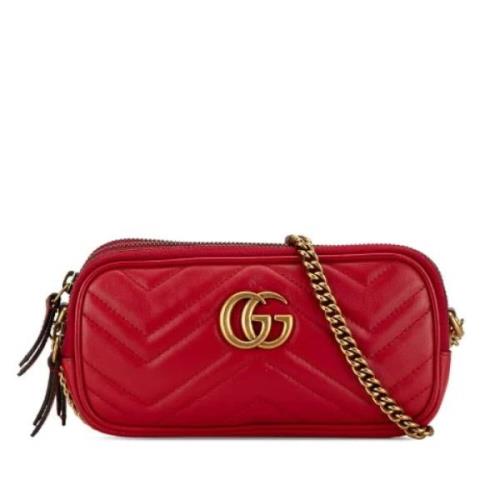 Pre-owned Leather gucci-bags Gucci Vintage , Red , Dames