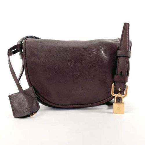 Pre-owned Leather shoulder-bags Loewe Pre-owned , Brown , Dames