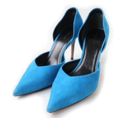 Pre-owned Leather heels Celine Vintage , Blue , Dames