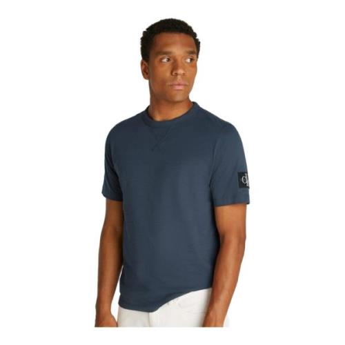 Blauw Logo TShirt - Korte Mouw Calvin Klein , Blue , Heren