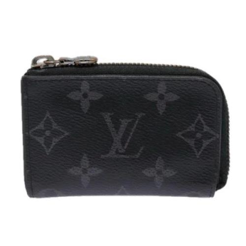 Pre-owned Canvas wallets Louis Vuitton Vintage , Black , Dames