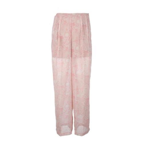 Polyester Broek Semicouture , Pink , Dames