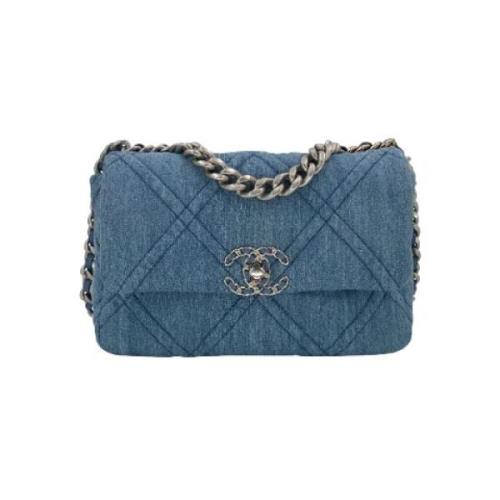 Pre-owned Denim crossbody-bags Chanel Vintage , Blue , Dames