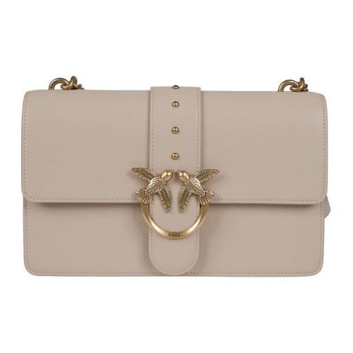 Klassieke Liefde Simpele Tas Pinko , Beige , Dames