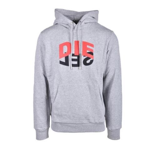 Katoenen Sweatshirt Diesel , Gray , Heren