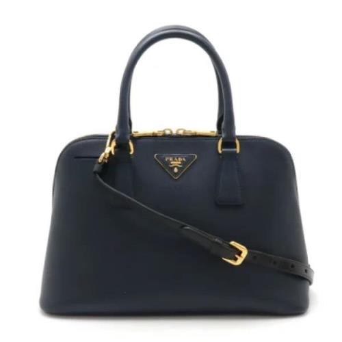 Pre-owned Leather prada-bags Prada Vintage , Blue , Dames