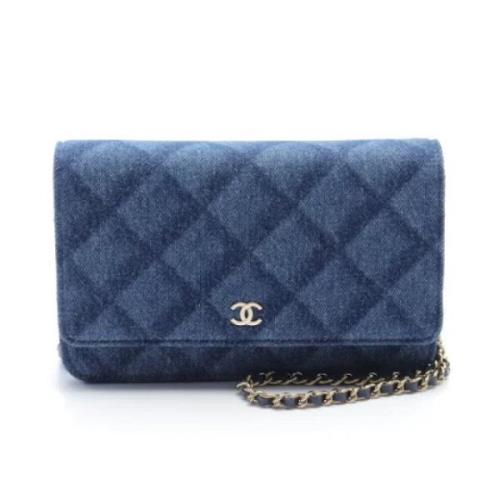 Pre-owned Fabric chanel-bags Chanel Vintage , Blue , Dames