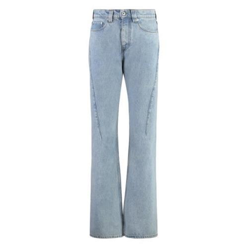 Klassieke Denim Jeans met Contraststiksels Y/Project , Blue , Dames